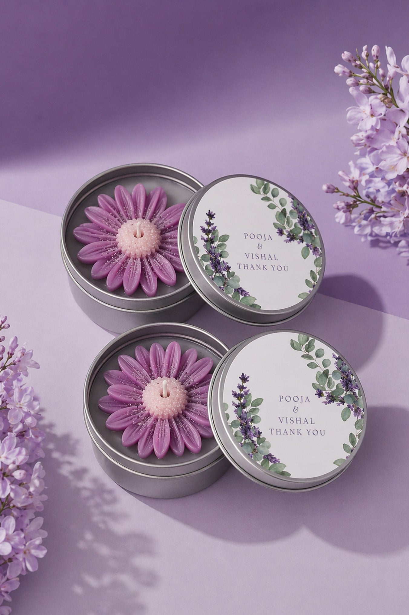 Floral Tin Candle