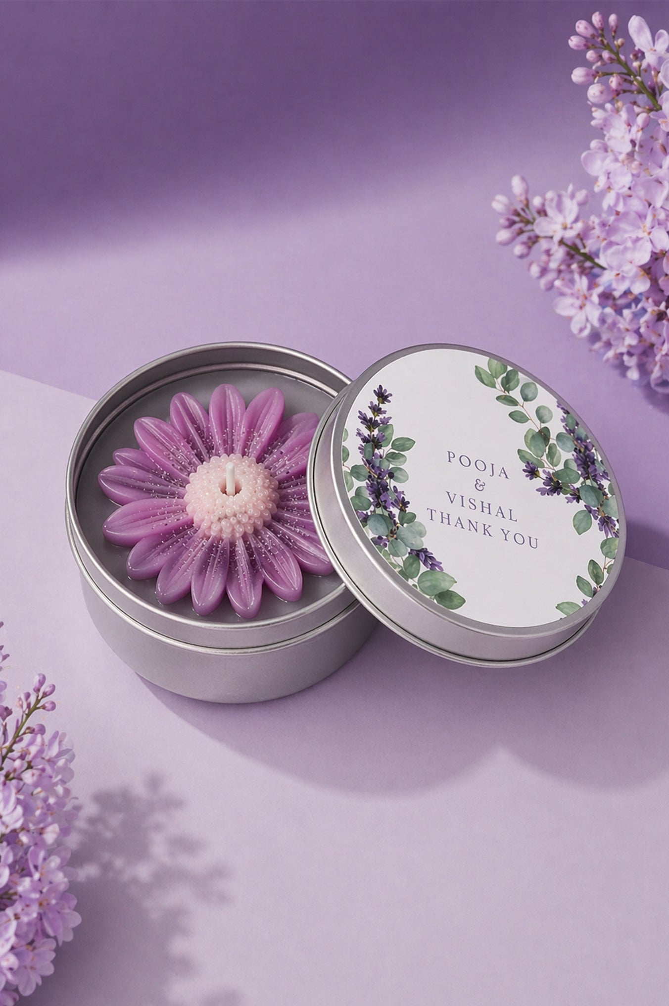 Floral Tin Candle