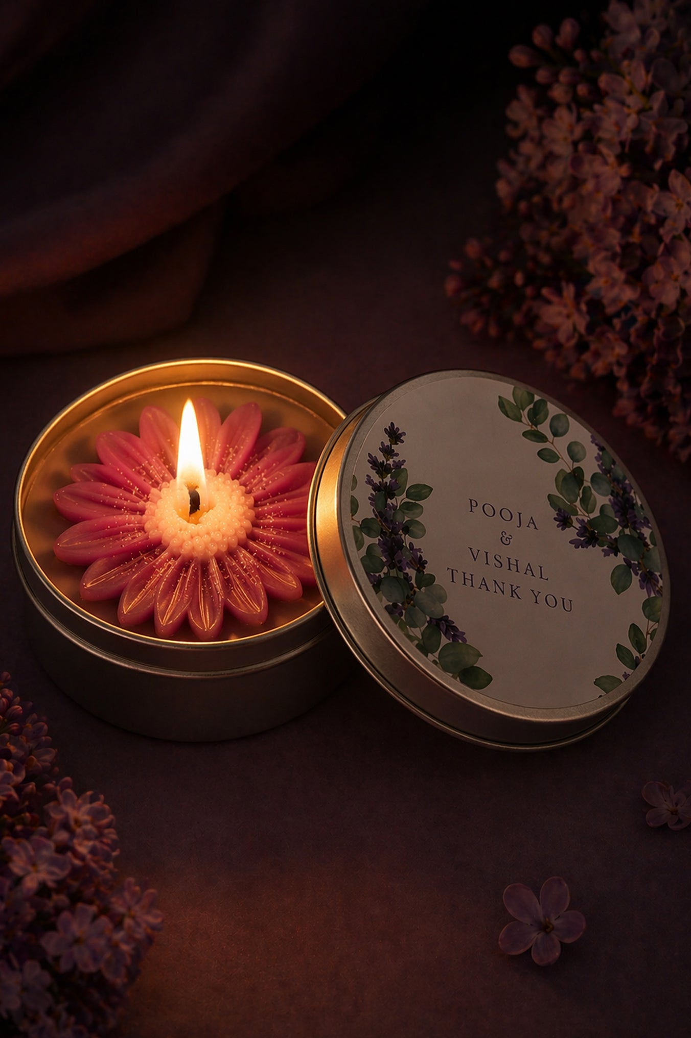 Floral Tin Candle