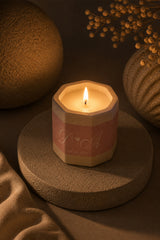 Blush Concrete Bloom Mini Candles