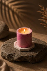 Blush Concrete Bloom Candles
