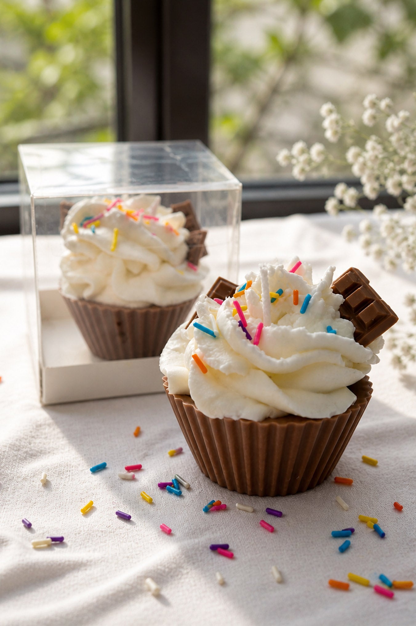 Chocolate Cupcake Dessert Candle