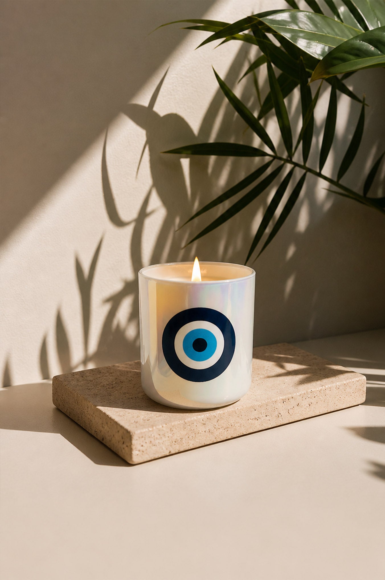Evil Eye Candle – Metallic Jar