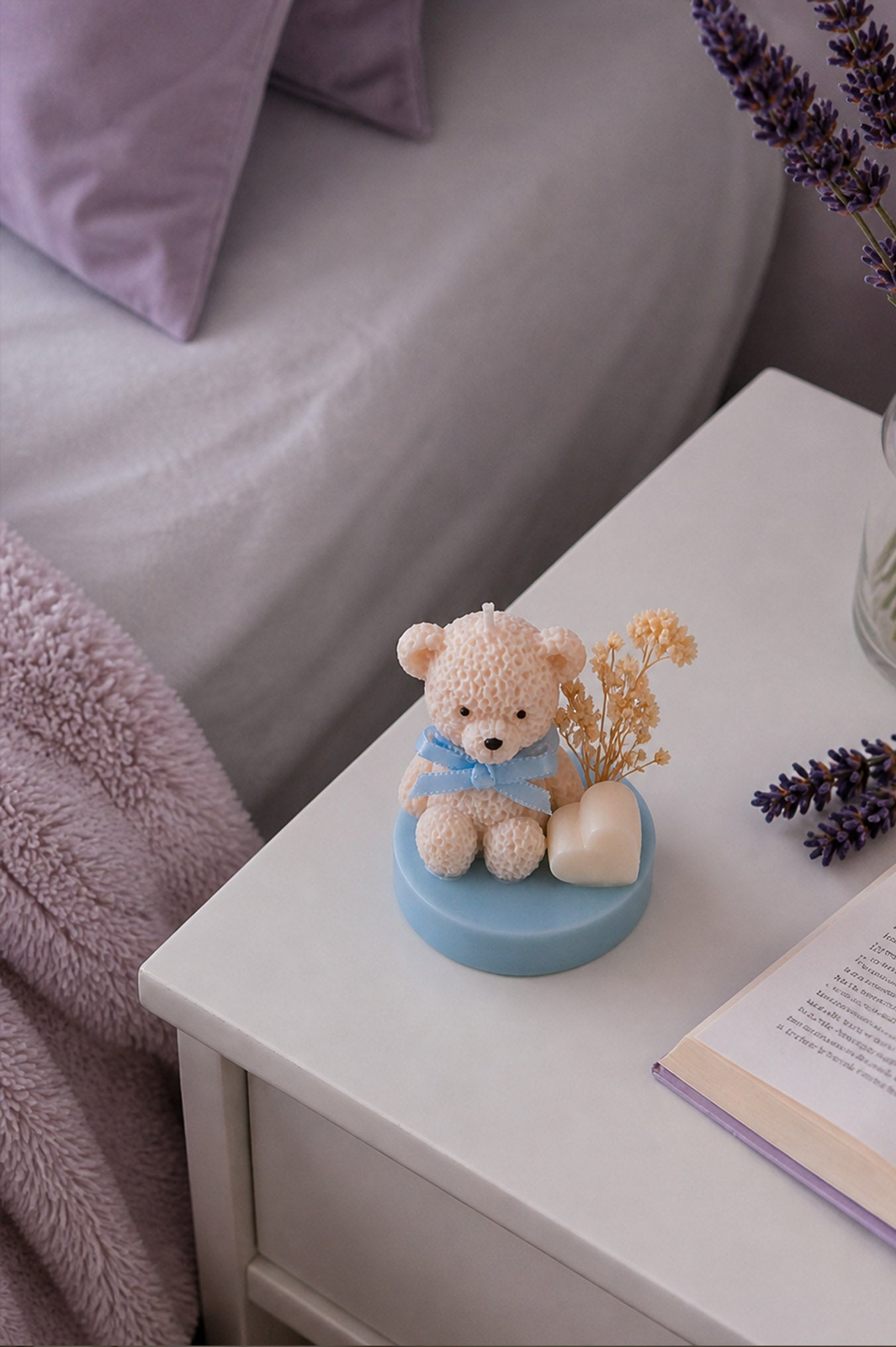 Baby on Cloud Teddy Candle