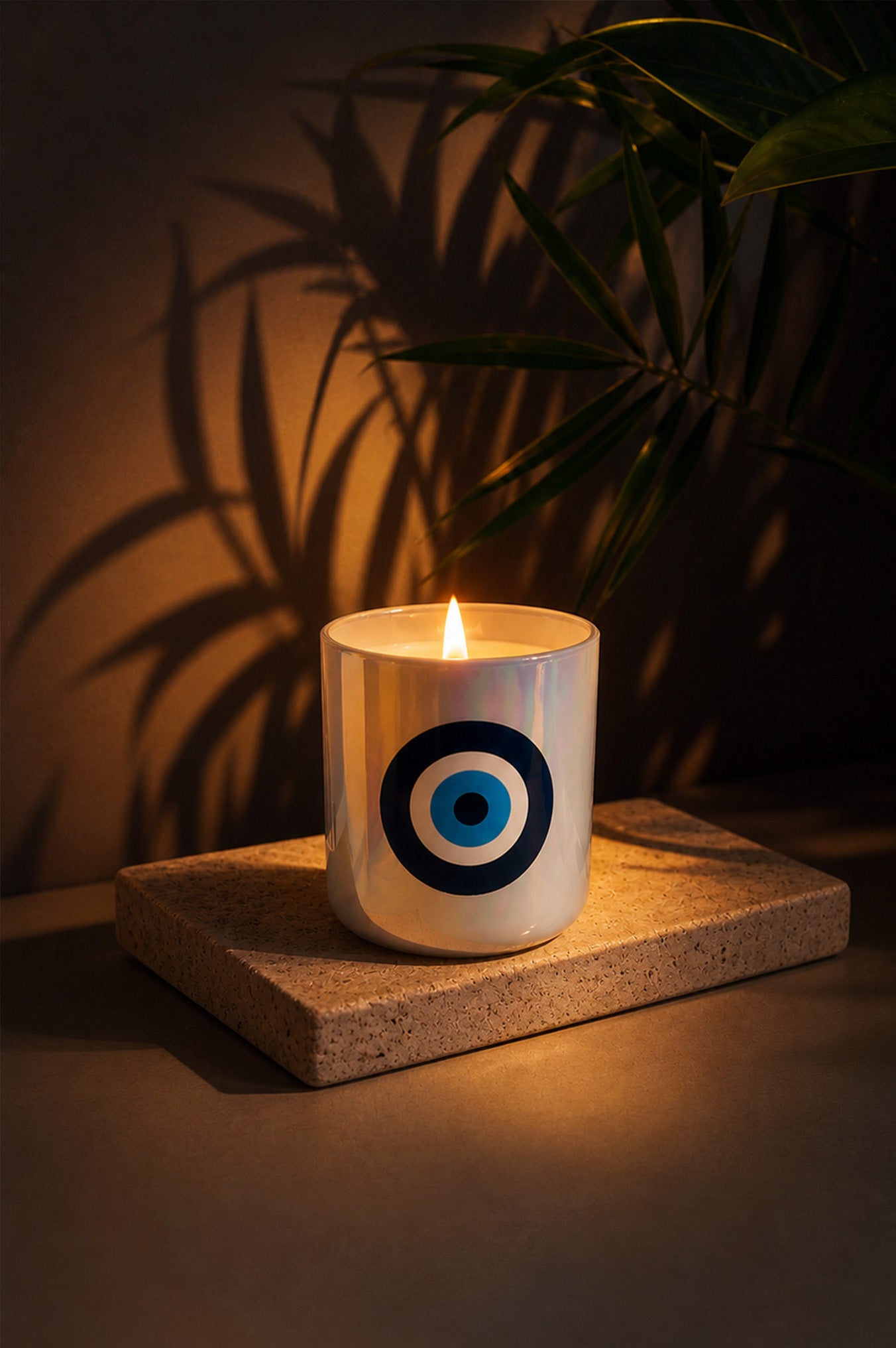 Evil Eye Candle – Metallic Jar