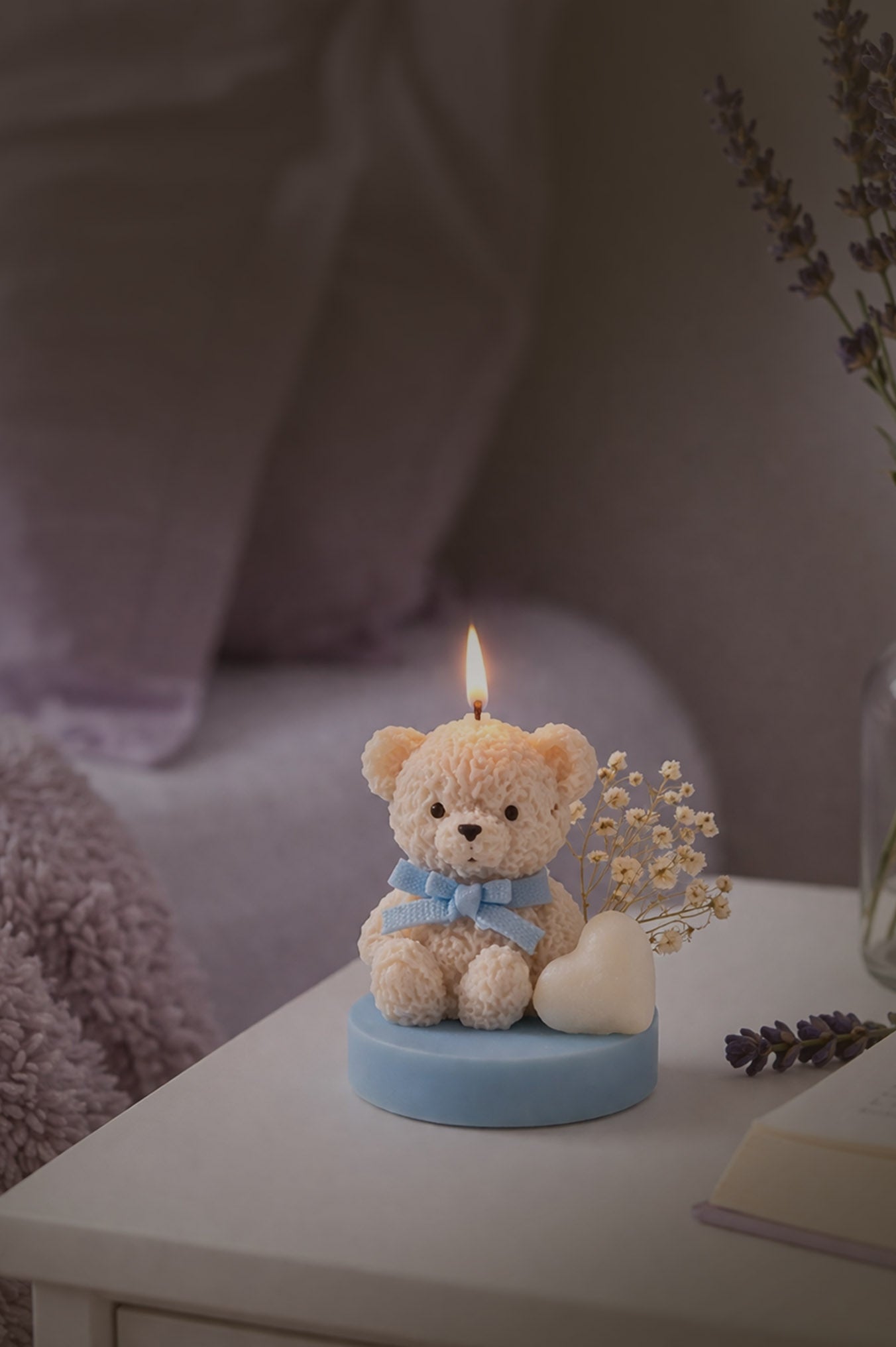 Baby on Cloud Teddy Candle