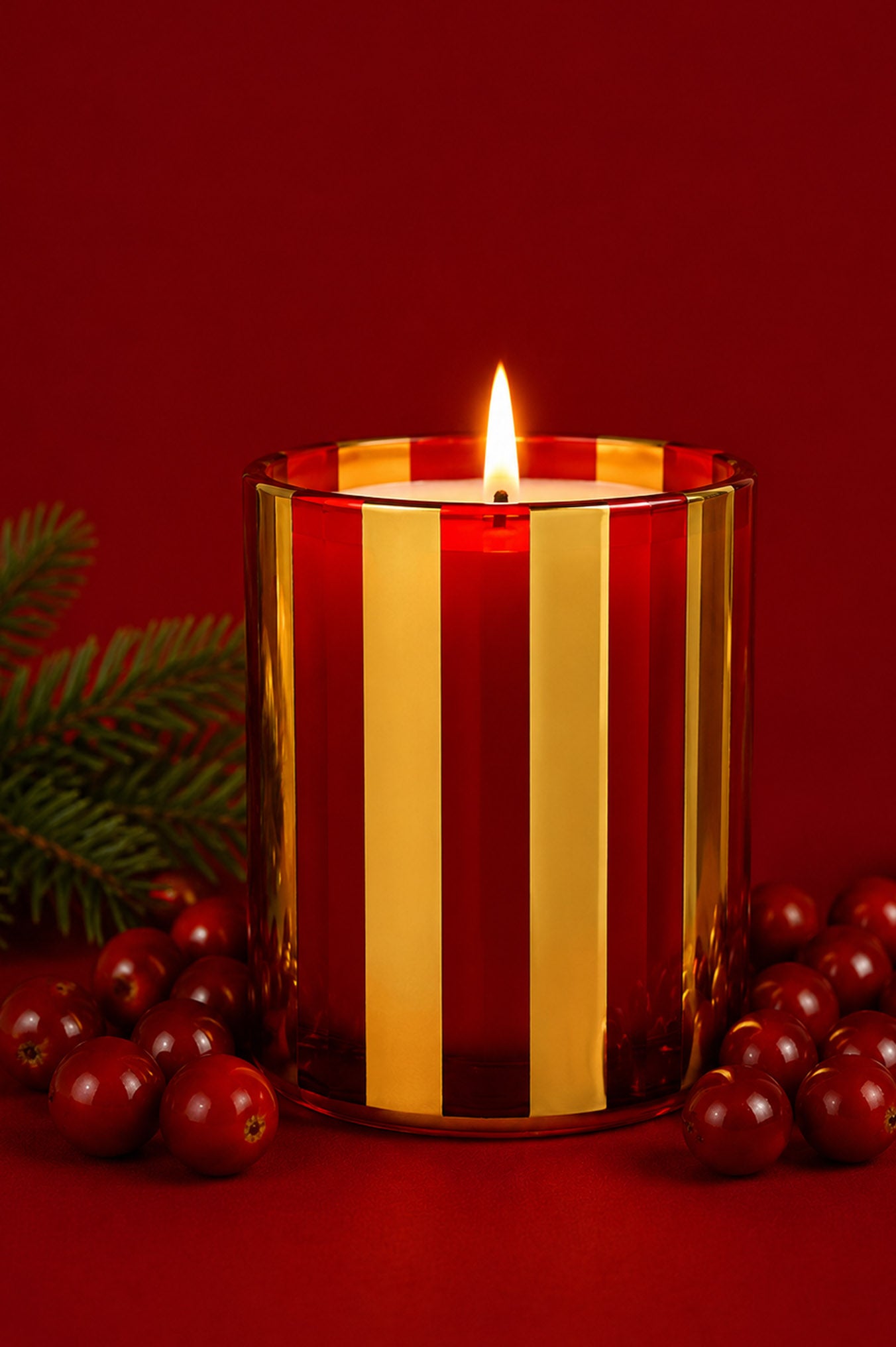 Red Strip Candle