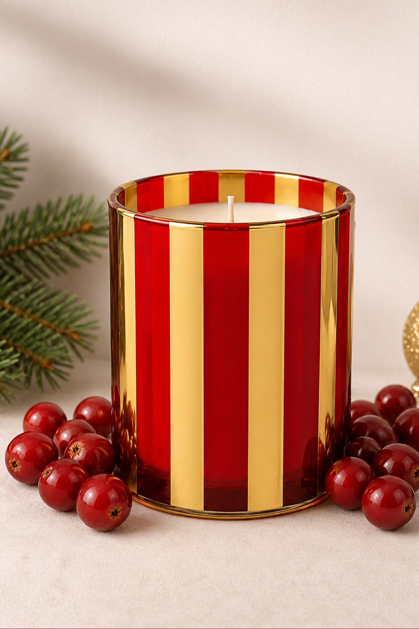 Red Strip Candle