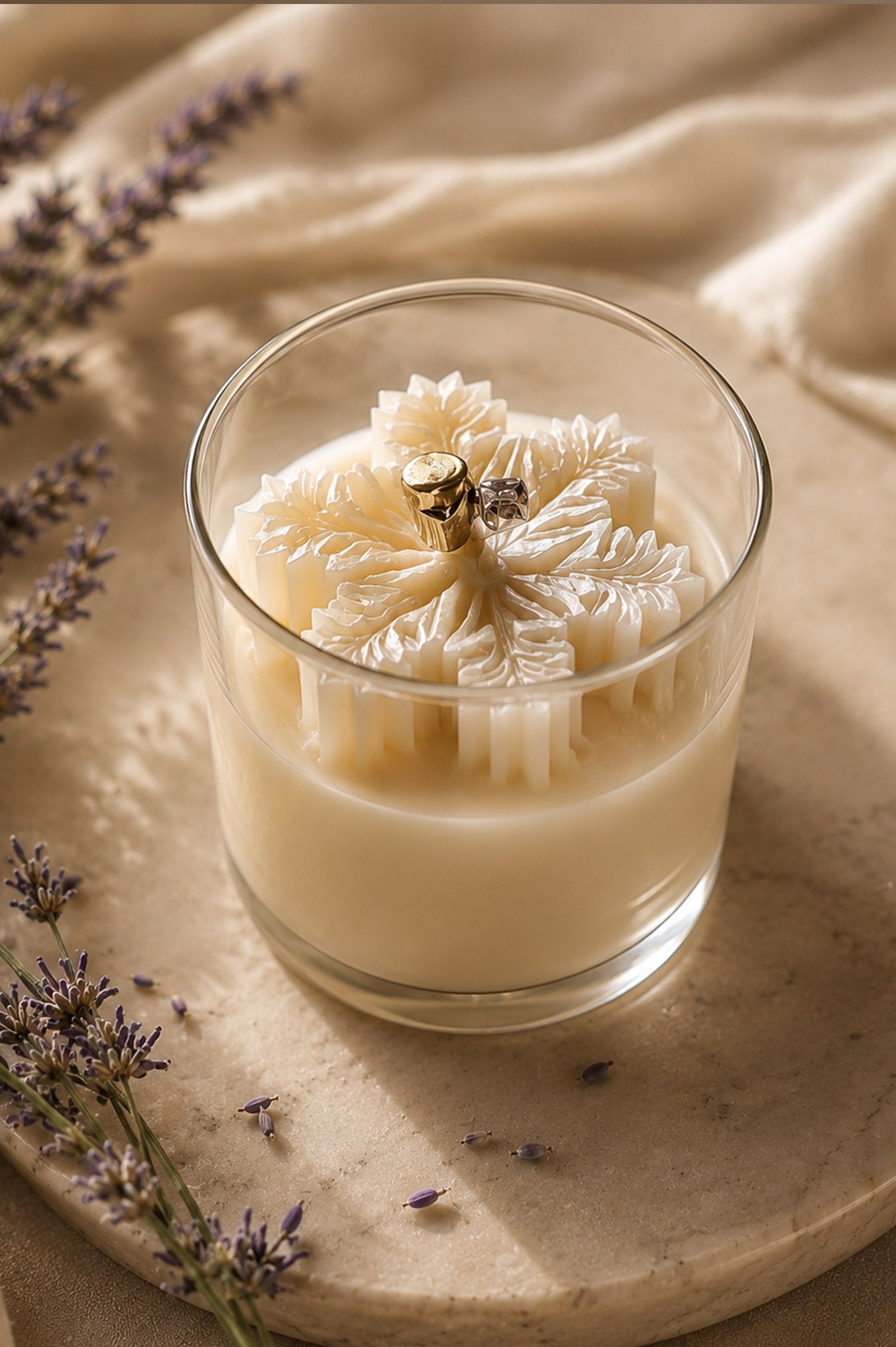 Snow Flake Jar Candle